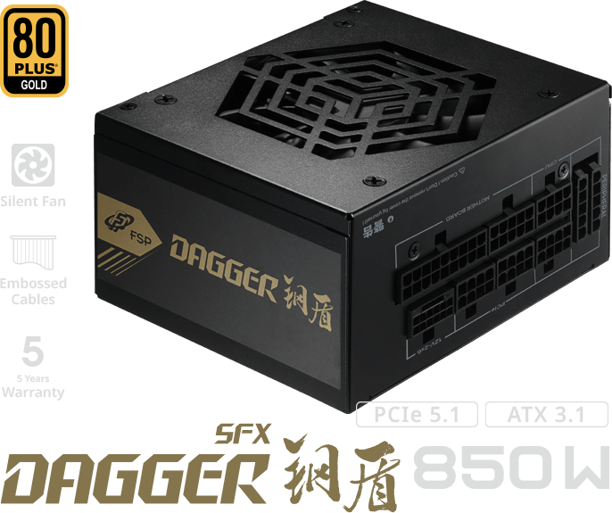 DAGGER 鋼盾 850W PSU