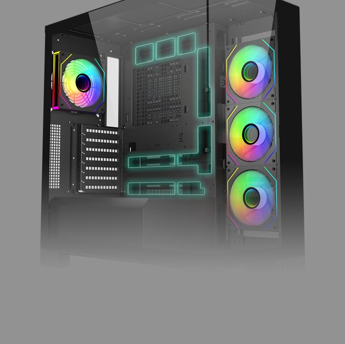 FORTRON M540 Black Midi FSP M540-BA ARGB TG