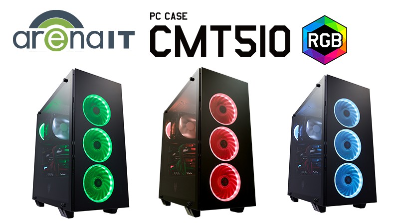 FSP CMT 510 RGB – carcasa din sticla temperata cu iluminare RGB