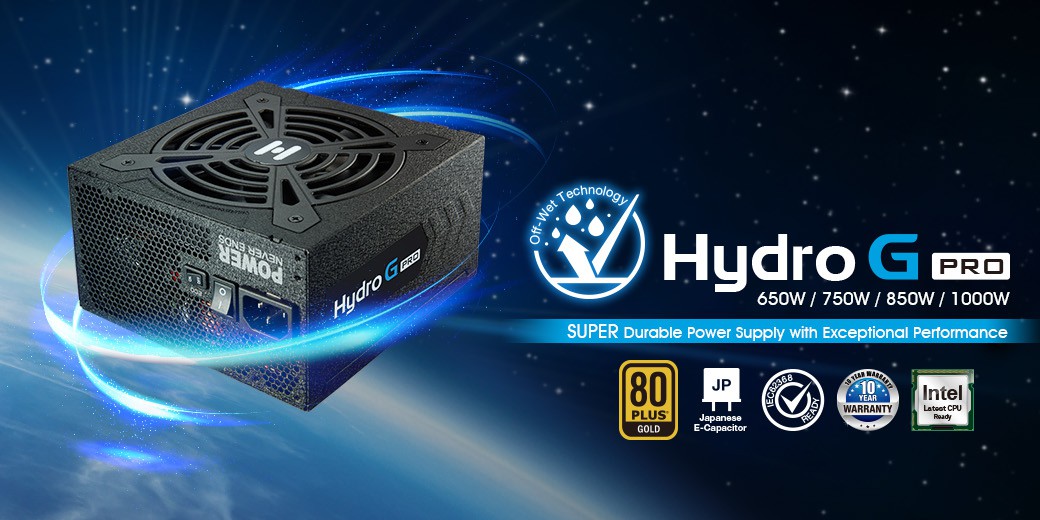 Hydro G Pro 650W Semi-Fanless Modular PSU, 80+ Gold